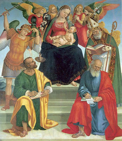 Luca Signorelli Madonna and Child with Saints and Angels Luca Signorelli Norge oil painting art